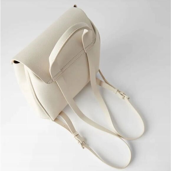 ZARA BACKPACK KNOTTED FLAP BUCKET BAG - Picture 3 of 4
